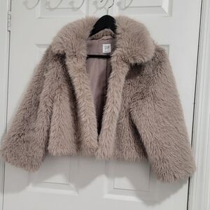 Gag Kids Faux Fur Jacket in Taupe